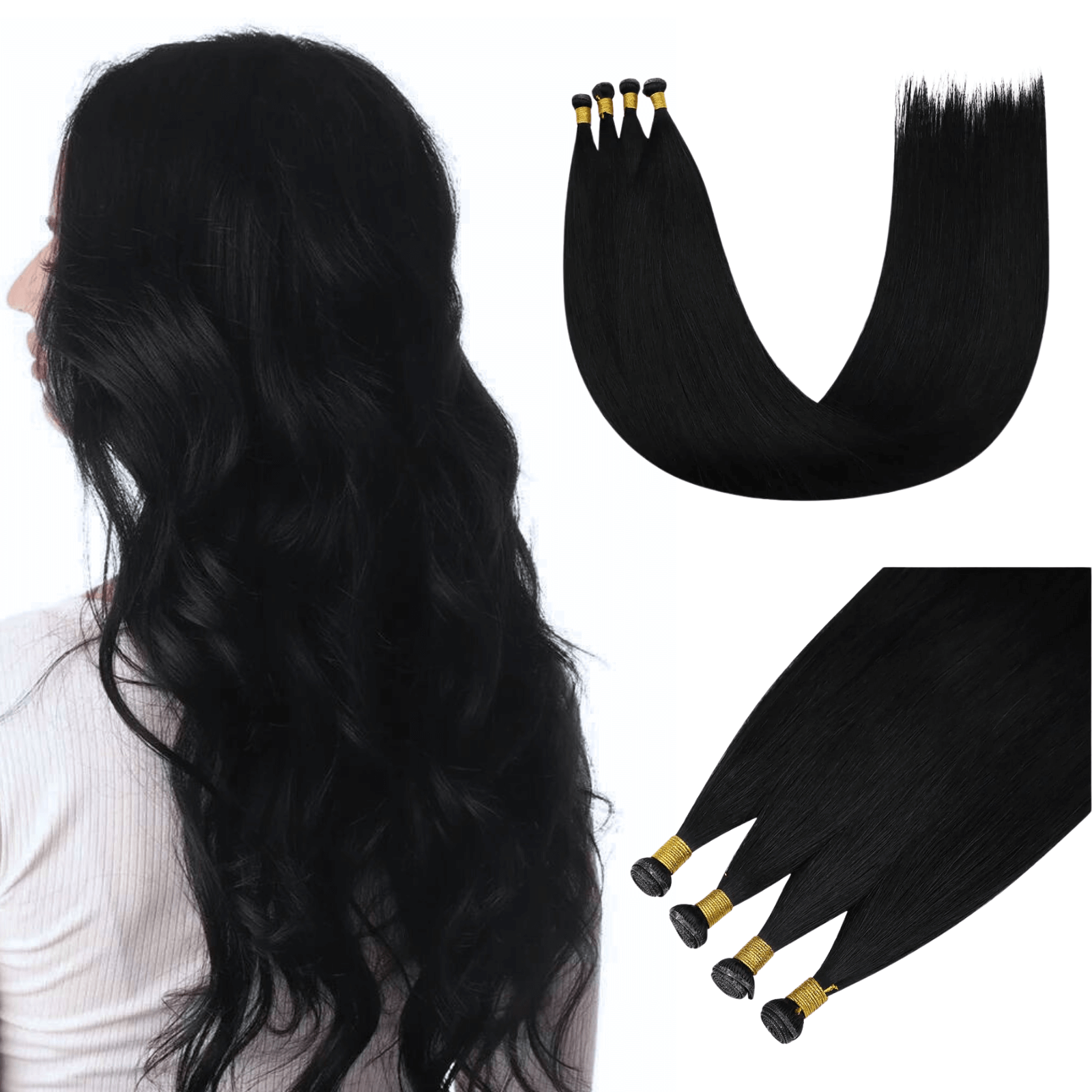 fullshine human hair extensions black virgin hair high quality hair extensions hair bundles genius weft hair extensions long hair jet black human hair weft extensions