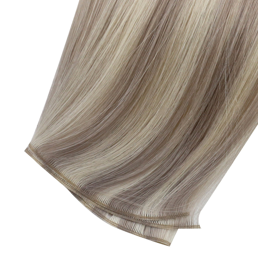 Full Shine Genius Weft Hair Extensions 100% Virgin Human Highlights (#P19/60)-Virgin Genius Hair Weft-Full Shine