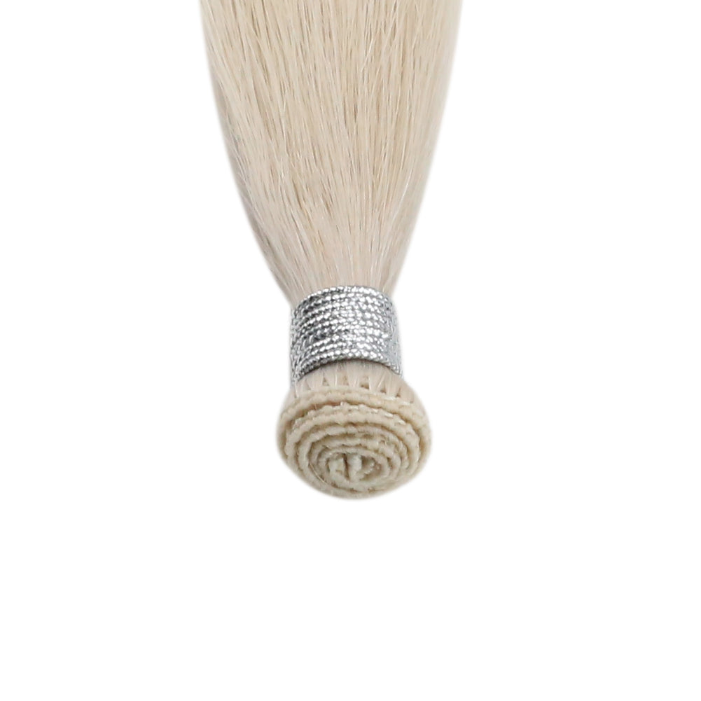 Full Shine Hand Tied Weft Hair Extensions 100% Virgin Human Blonde human hair hand tied extensions
