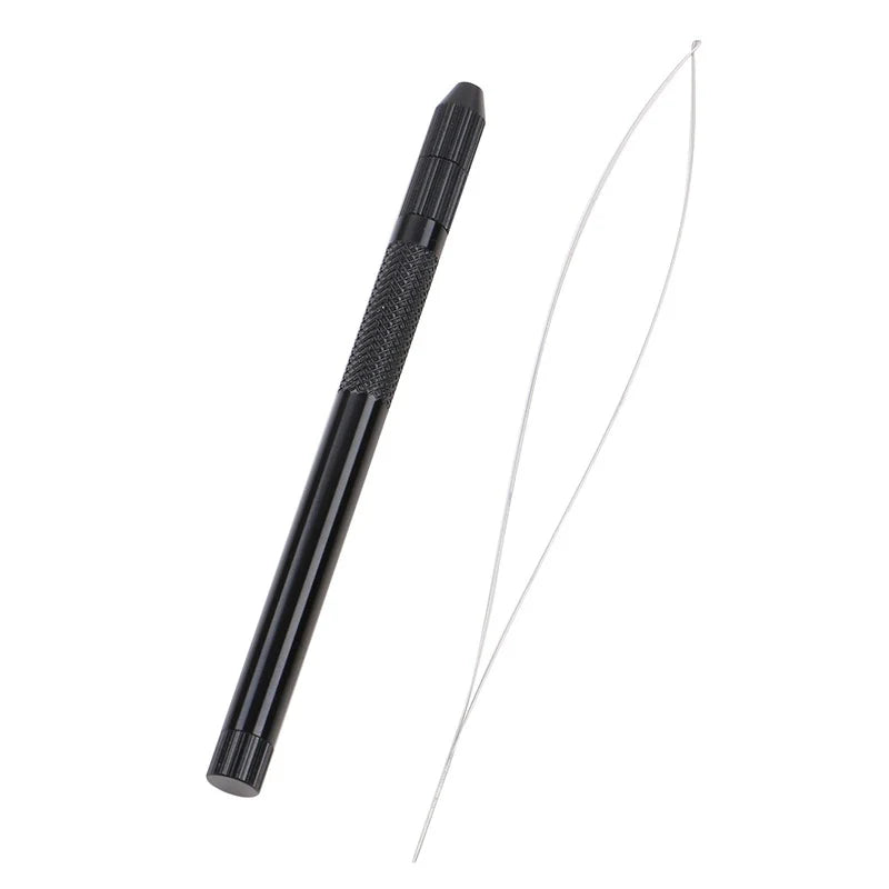 Full Shine Multi-Function Aluminum Hook Needle and Loop Threader Set for microbeads and beaded wefts