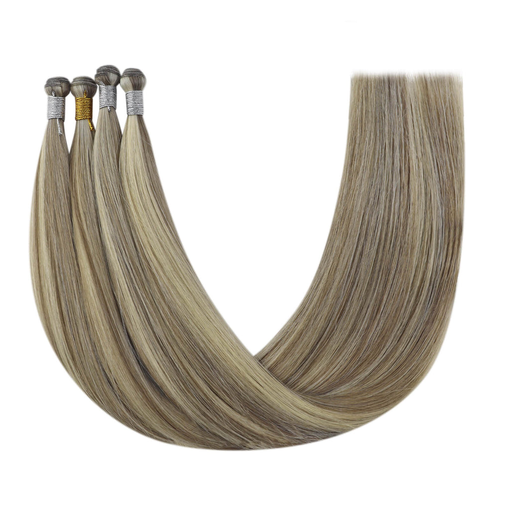 Full Shine high quality Virgin Human Highlights Blonde Virgin Genius Hair Weft bundles 25 grams human hair extensions