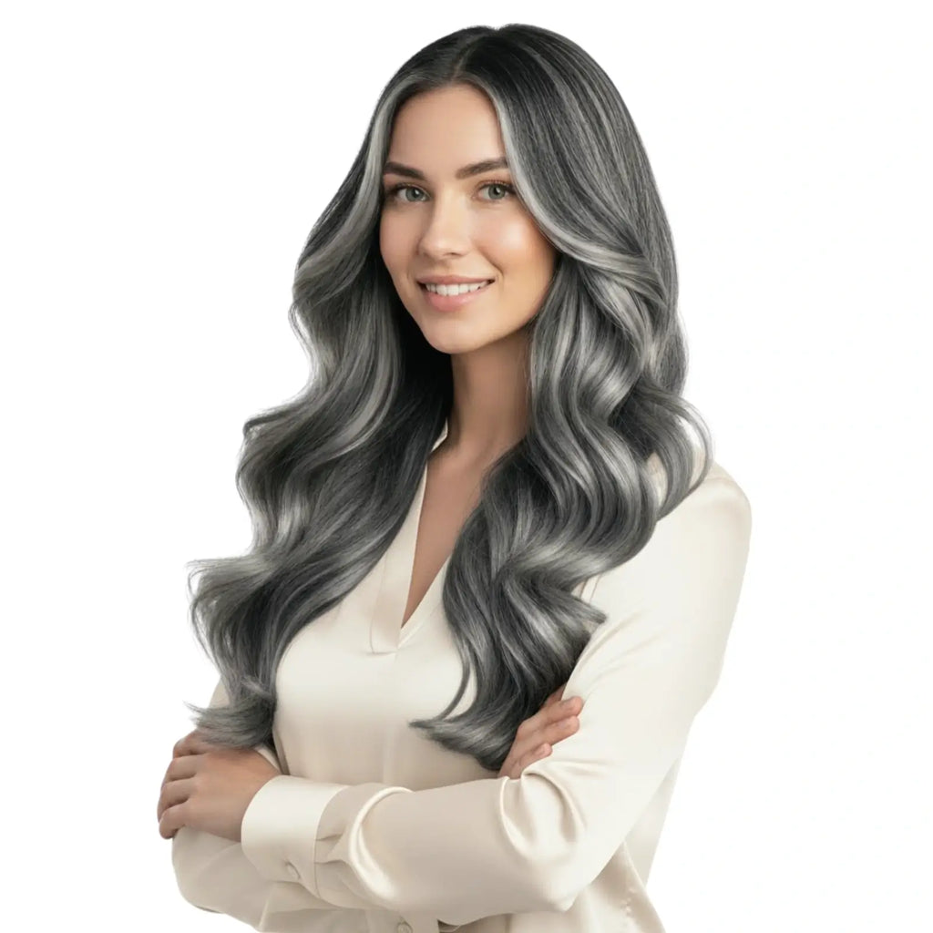 Virgin XO Invisible Weft with PU Hole Hair Extensions Balayage Highlights #1B/S/1B