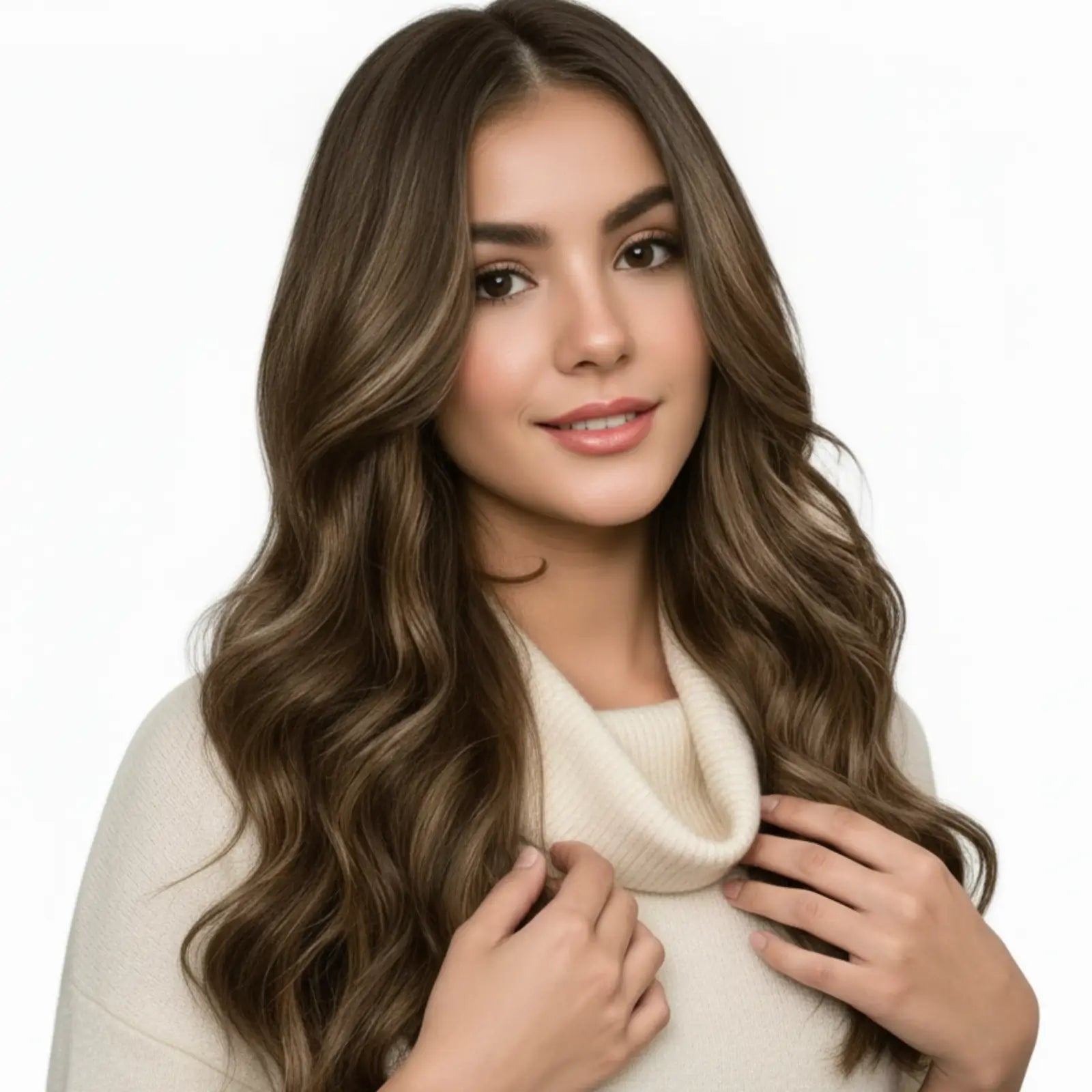 [Pre Order] Virgin XO Invisible Weft with PU Hole Hair Extensions Brown Balayage #DU