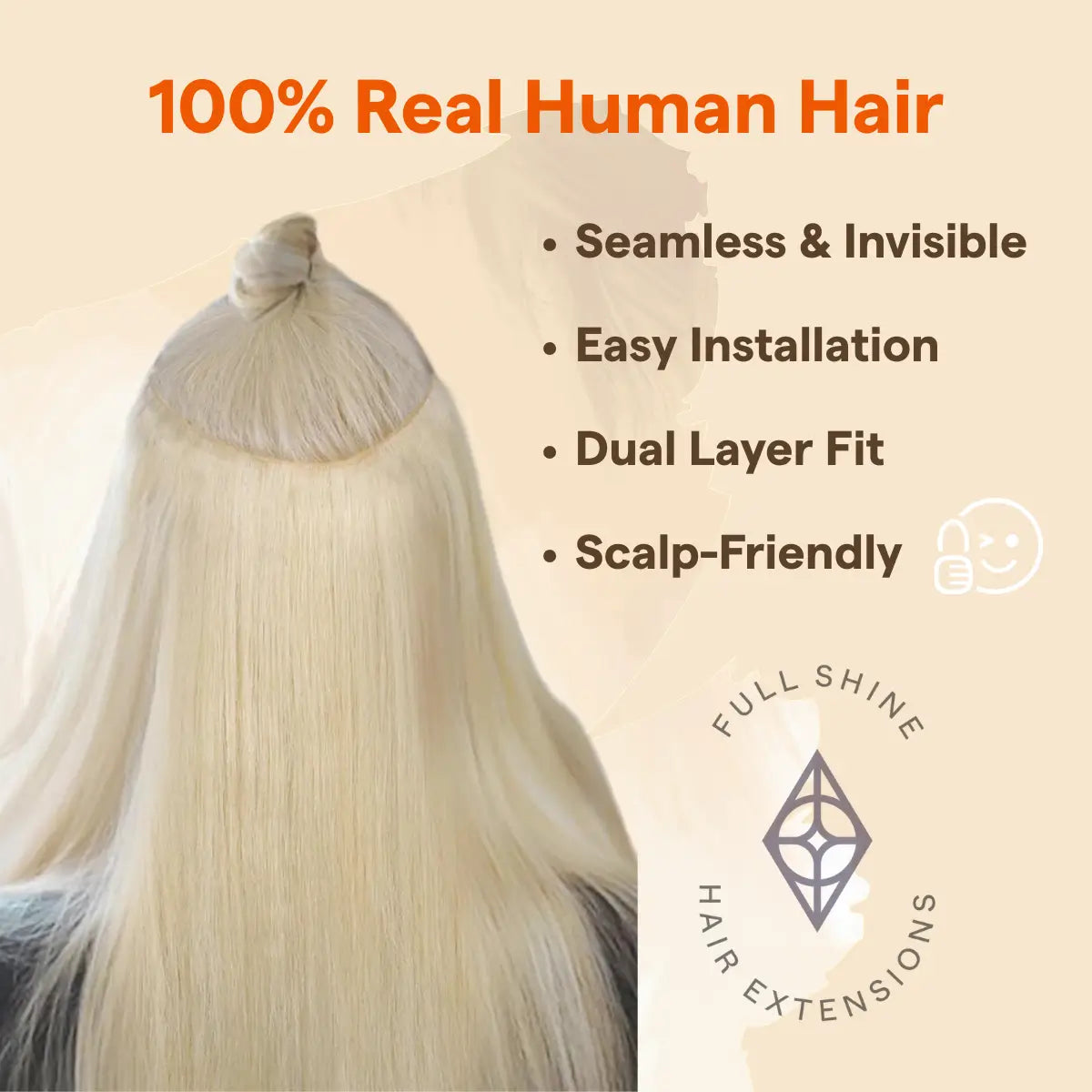  Fullshine High-Quality Virgin Hair Weft Extensions, Platinum Blonde Color, 16 Inches, Real Human Hair, Seamless Weft, Soft and Silky Finish, Tangle-Free, Non-Shedding, Natural-Looking Texture, Lightweight, Full Volume, Healthy Hair, Shiny and Glossy Platinum Blonde, Easy Installation, Comfortable Fit