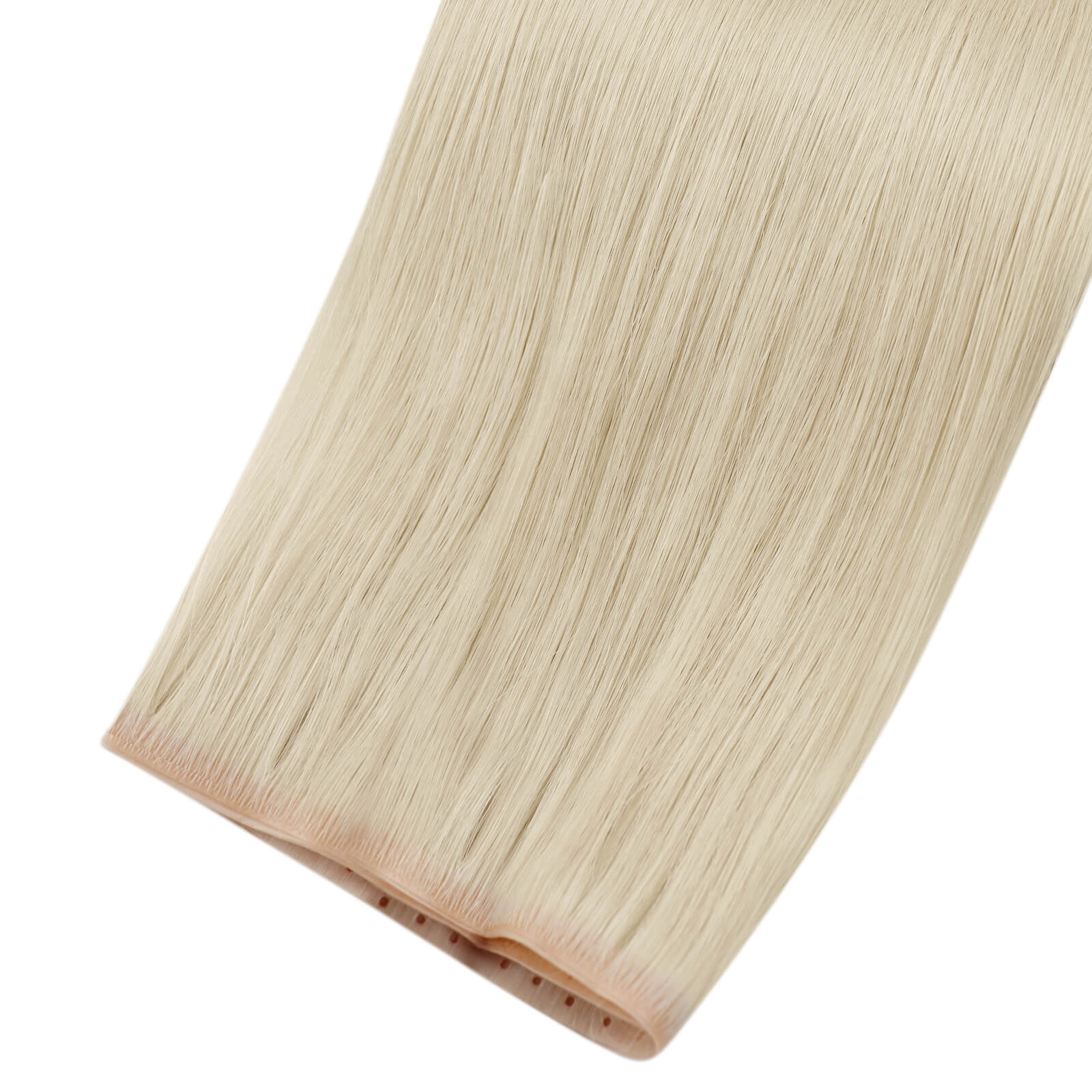 Invisible Weft Fullshine Virgin Hair Extensions, Platinum Blonde Color, 22 Inches, 100% Real Human Hair, Soft and Smooth, Long-Lasting Volume, Healthy Platinum Blonde, Comfortable Fit, Non-Shedding, Full Body, Tangle-Free, Natural Shine, Lightweight, Easy Installation, Luxurious Texture, Effortless Style
