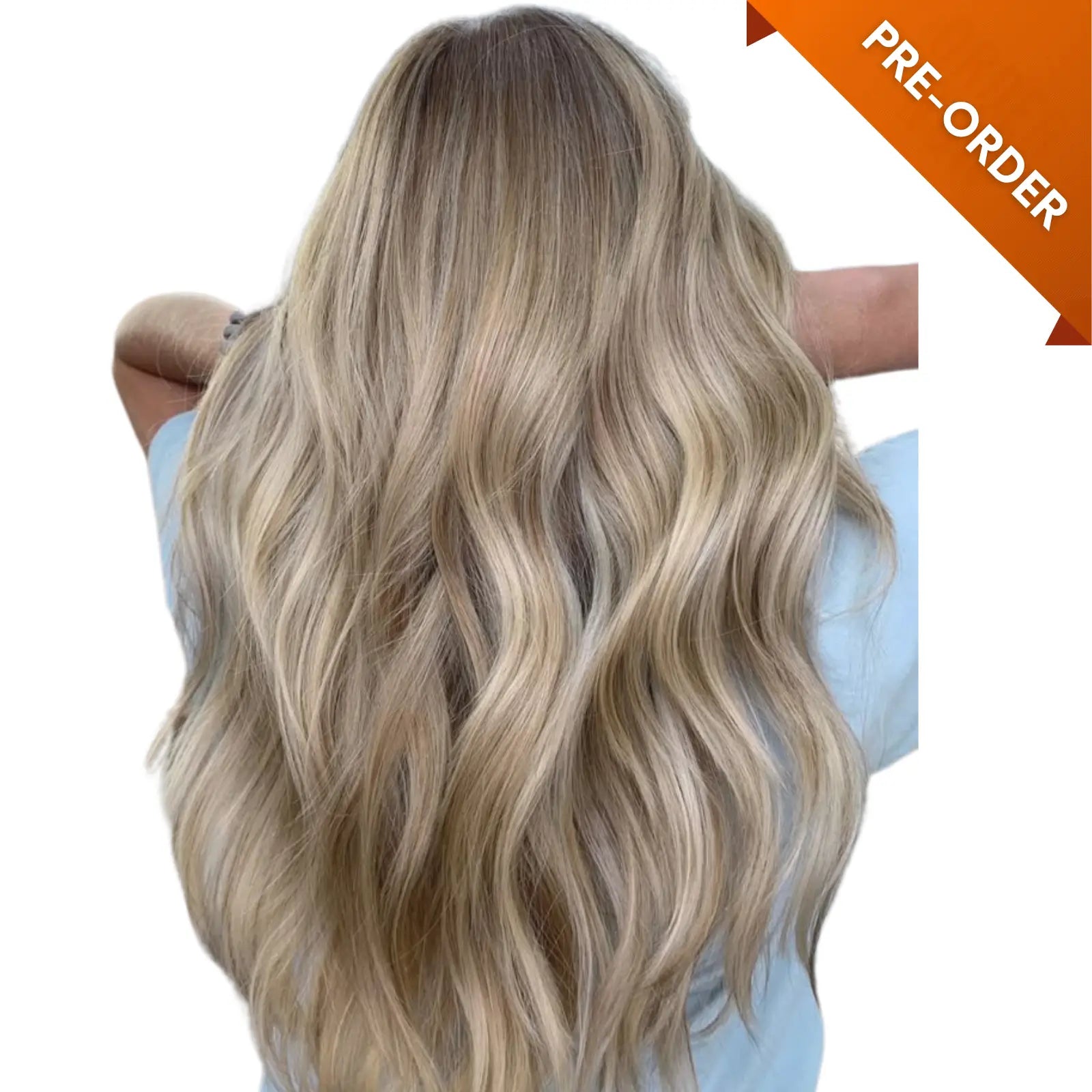 [Pre Order] Virgin XO Invisible Weft with PU Hole Hair Extensions Balayage Blonde #2/18/22