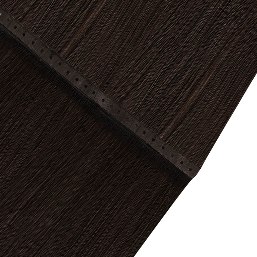 XO Fullshine Invisible Weft Virgin Hair Extensions, Dark Brown Color, 24 Inches, Real Human Hair, Seamless Fit, High-Quality, Comfortable, Long-lasting, Non-Tangling, Soft and Silky, Tangle-Free, Full Volume, Natural Look, Healthy Hair, Easy Installation, Lightweight
