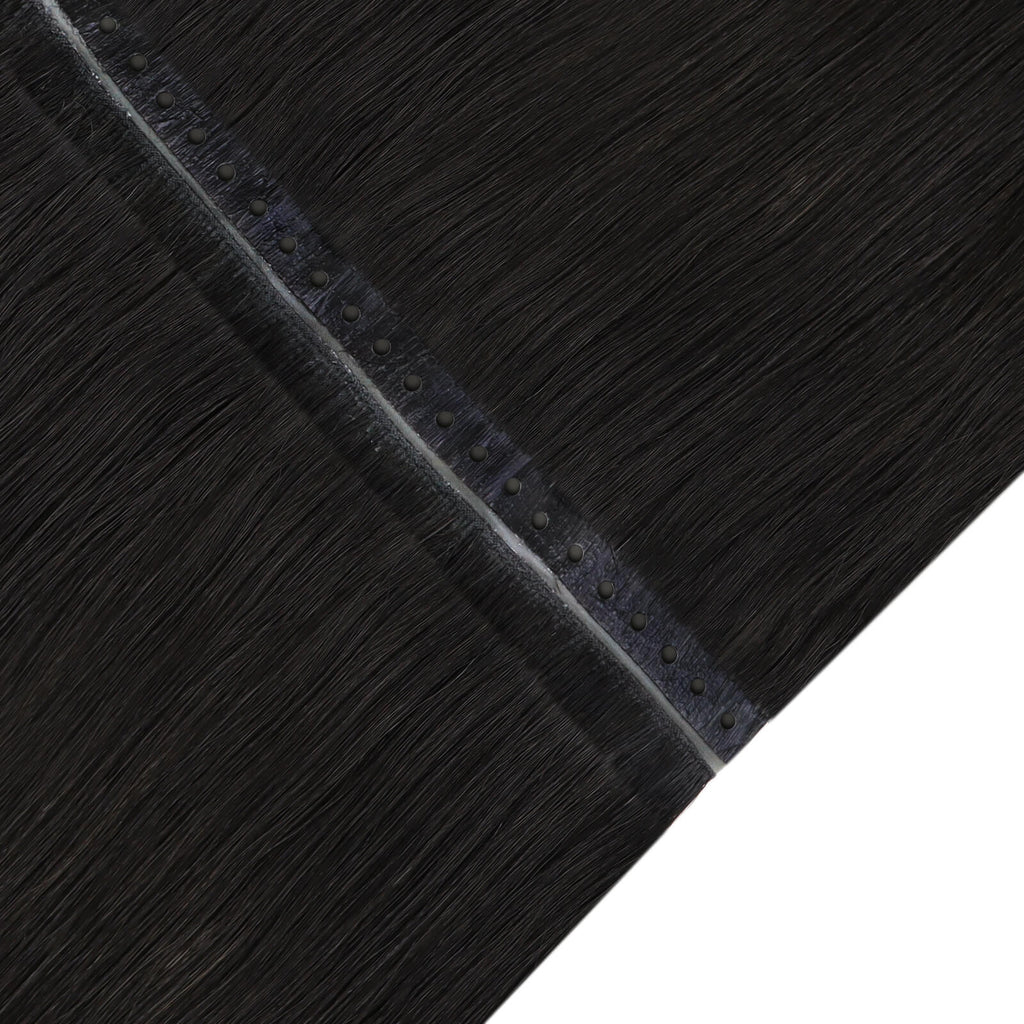 XO Fullshine Invisible Weft Virgin Hair Extensions, Off Black Color, 24 Inches, Real Human Hair, Seamless Fit, Long-lasting, Comfortable, Natural Look, Healthy Hair, Tangle-Free, High-Quality, Soft Texture, Full Volume, Easy Installation