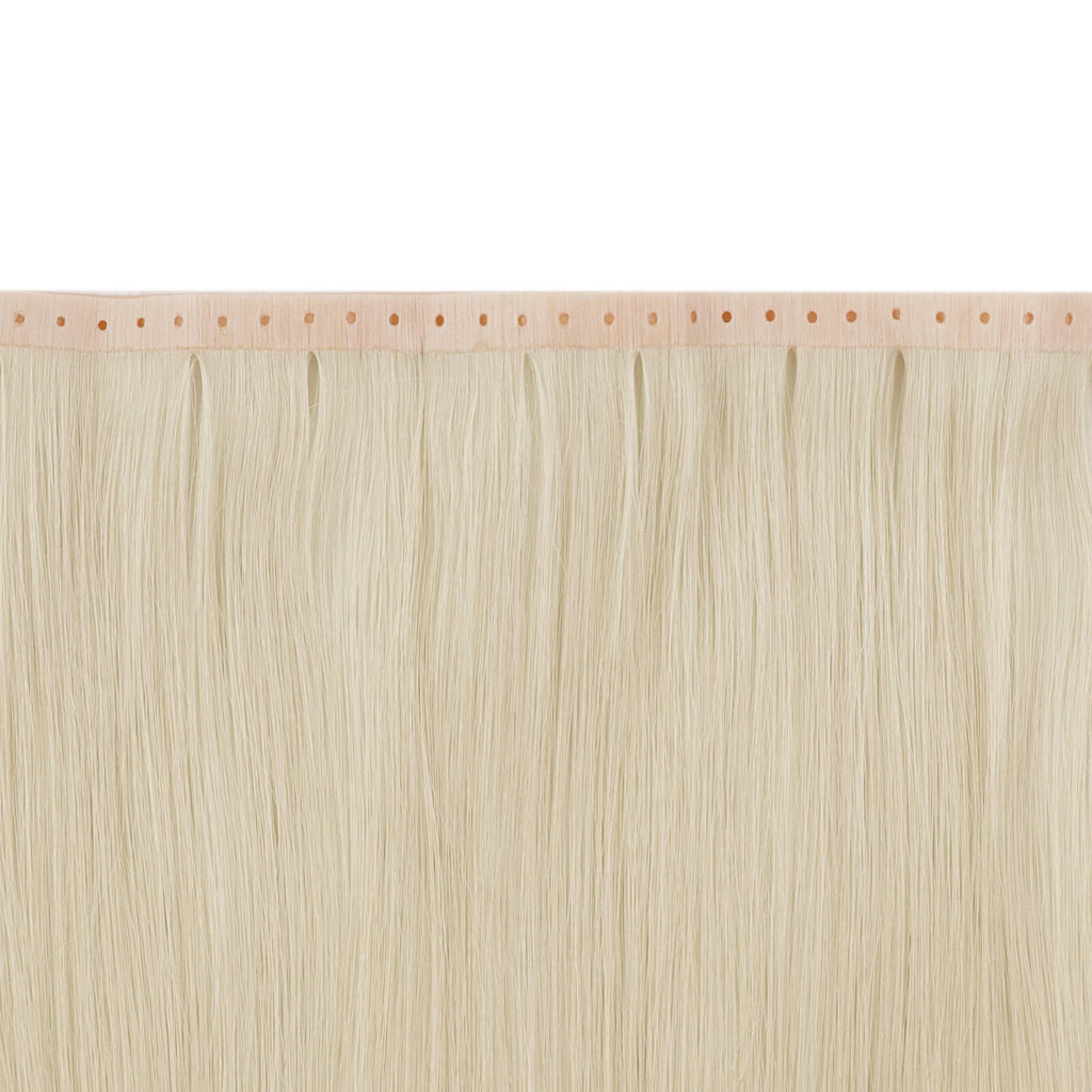 XO Fullshine Platinum Blonde Virgin Hair Extensions, Invisible Weft, 24 Inches, Real Human Hair, Soft and Silky Texture, High-Quality, Lustrous Platinum Blonde, Non-Tangling, Lightweight, Full Volume, Long-lasting, Healthy Hair, Tangle-Free, Comfortable Fit, Easy Application, Glossy Finish