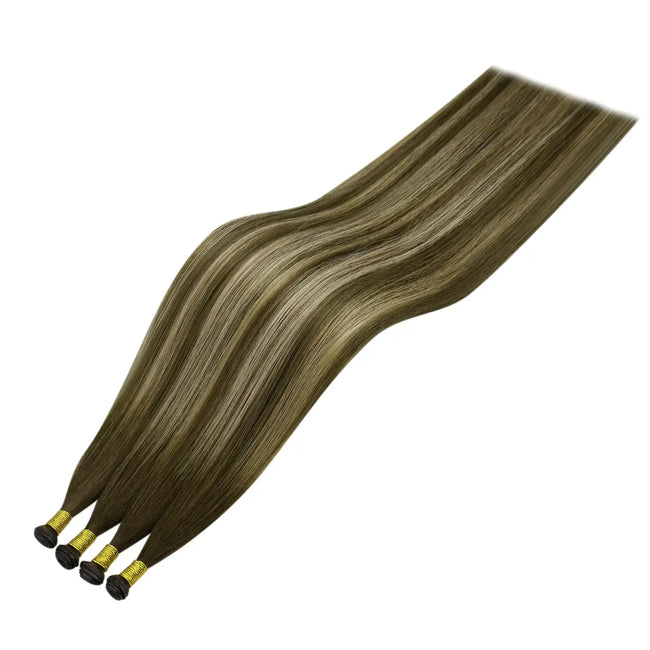 Virgin Genius Weft Hair Extensions Balayage Highlights #4/8/27/4