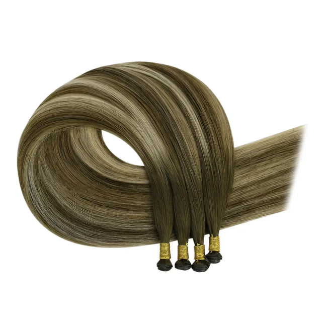 Virgin Genius Weft Hair Extensions Balayage Highlights #4/8/27/4