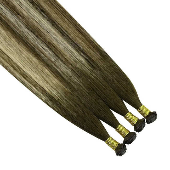 Virgin Genius Weft Hair Extensions Balayage Highlights #4/8/27/4