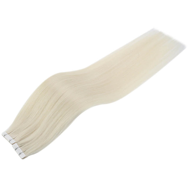 Full Shine Virgin Injection Tape in Hair Extensions Bleach Blonde #60