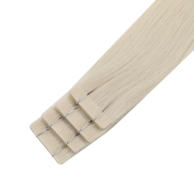 Full Shine Virgin Injection Tape in Hair Extensions Bleach Blonde #60