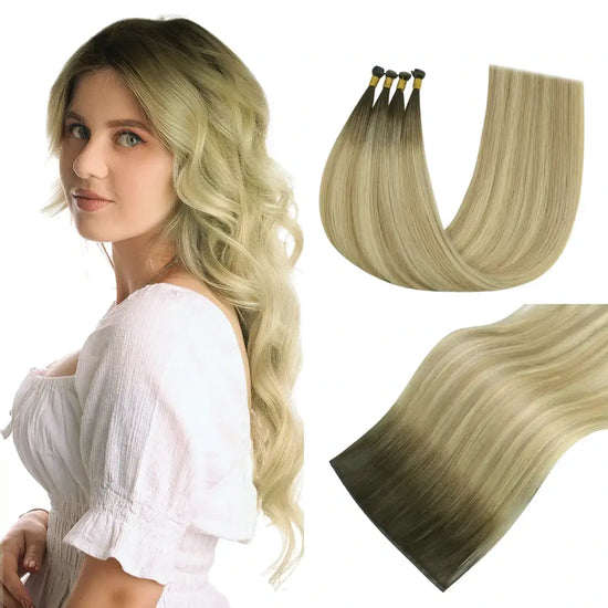 Virgin Genius Weft Hair Extensions Ombre Blonde #2/18/22