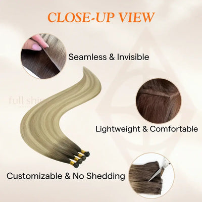 Virgin Genius Weft Hair Extensions Ombre Blonde #2/18/22