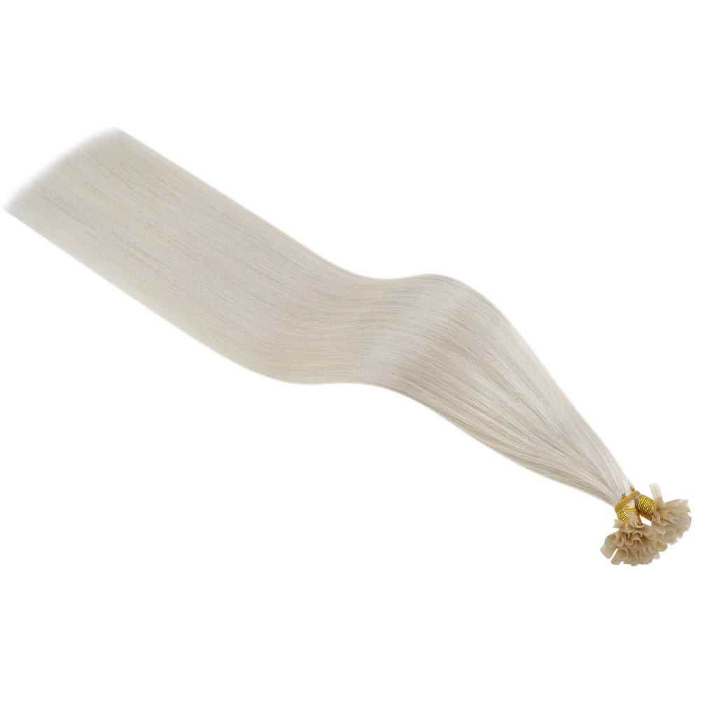 U tip hair extensions human hair blonde