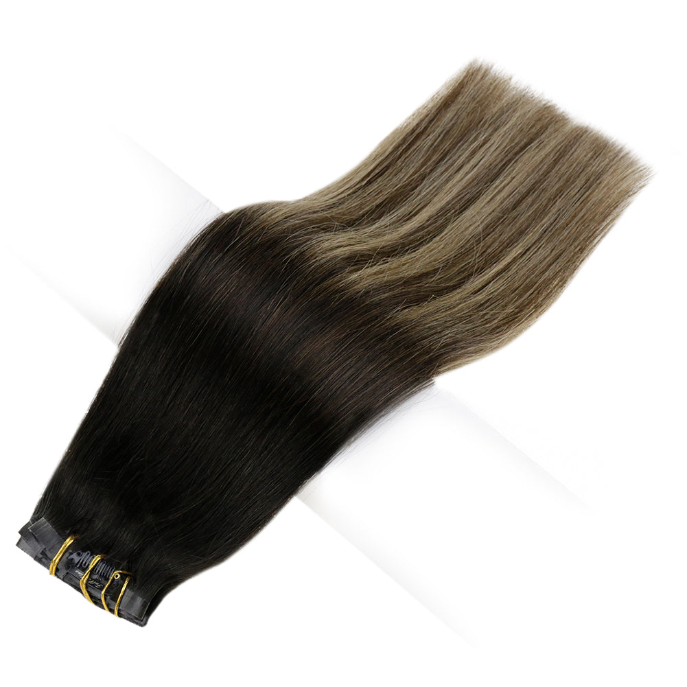 remy human hair extensions clip in