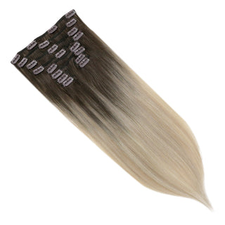balayage ombre clip in human hair extensions