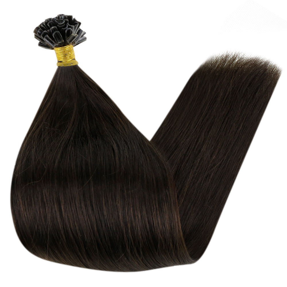 Keratin human hair extensions