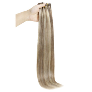 blonde extensions straight