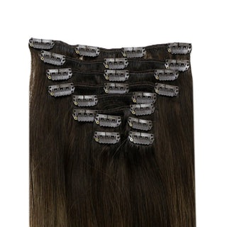 balayage hair extensions clip in human hair
