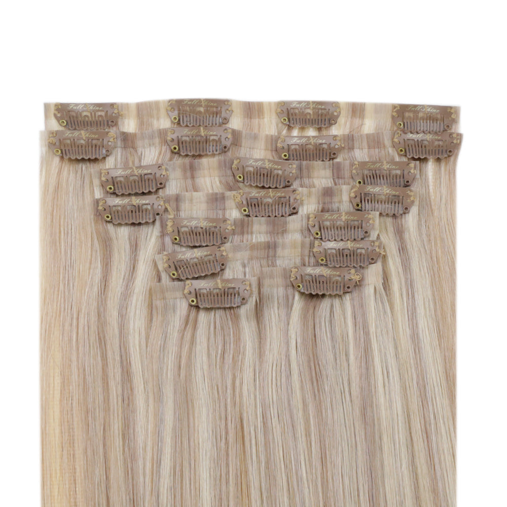 remy clip in hair extensions platinum