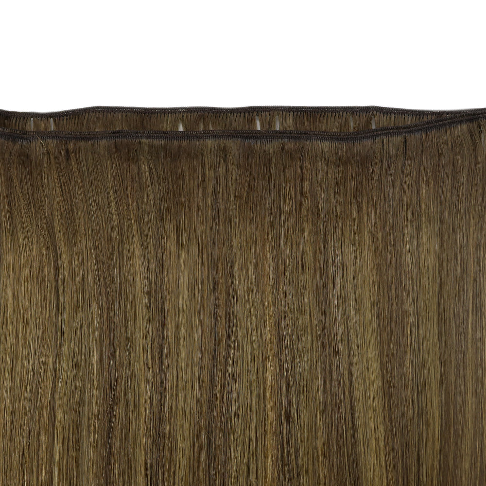 Full Shine Virgin Weft Brazilian 100% Human Hair Sew In Bundles Balayage Highlights (#DU)