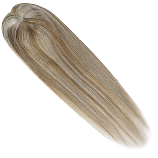 Full Shine Lace Human Hair Topper Piece 13cm*13cm For Women Highlights #P8/60