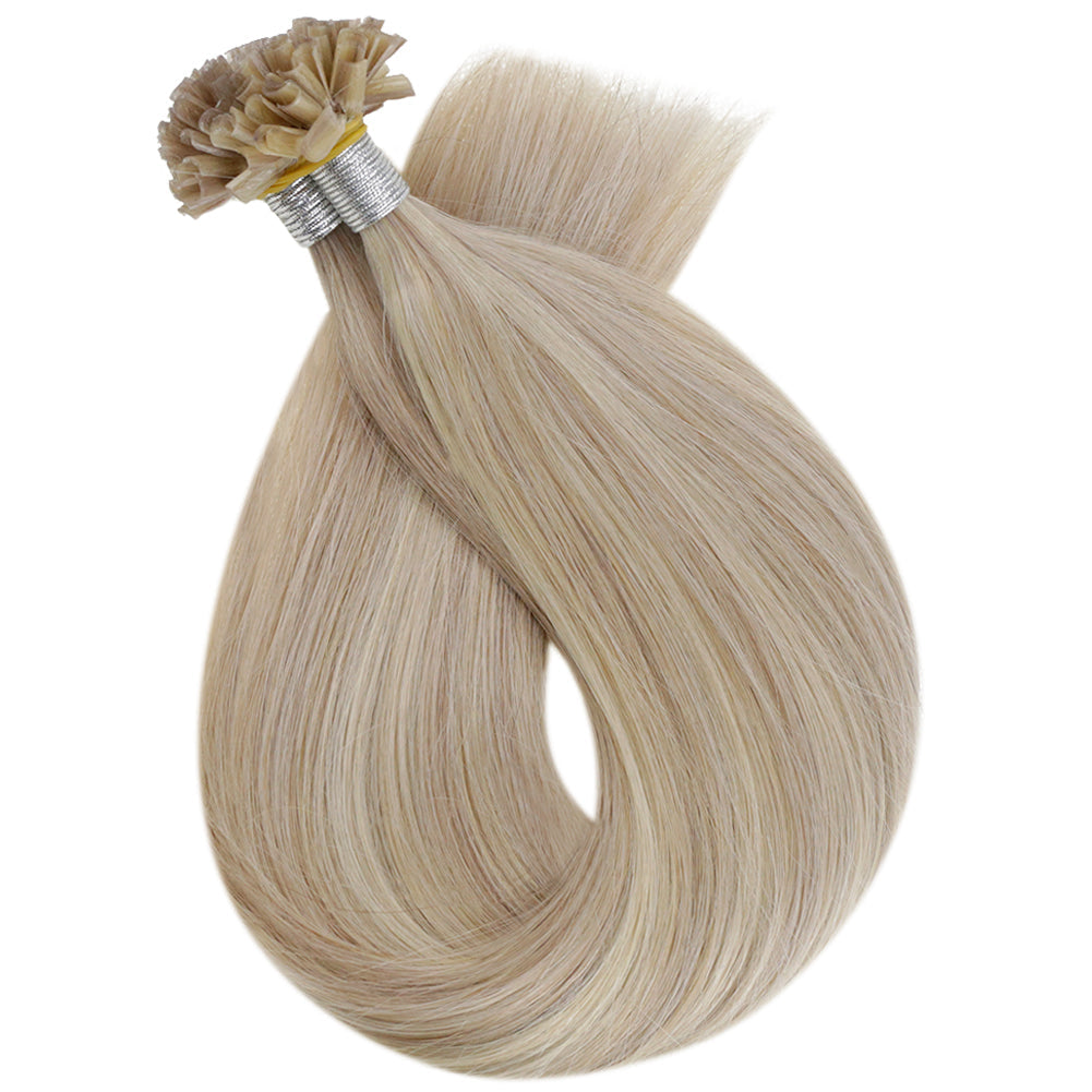 fusion extensions human hair highlights