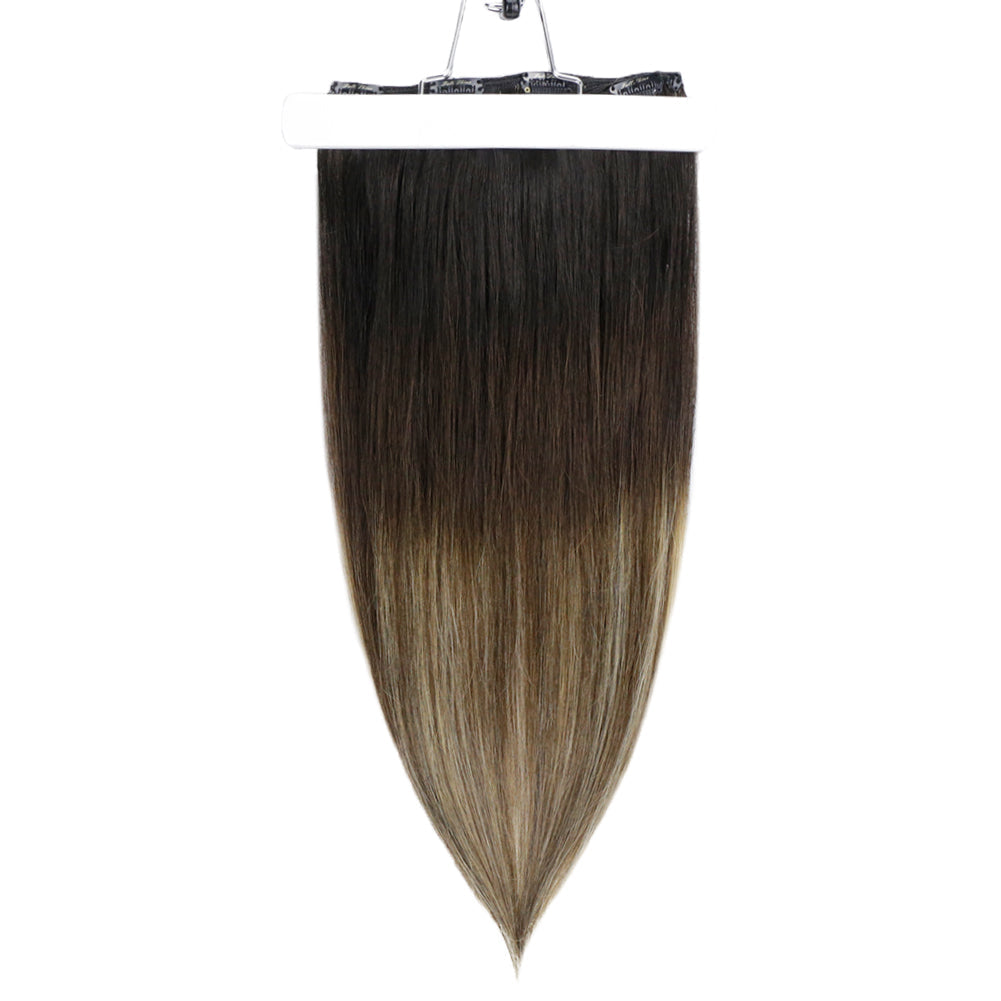balayage extensions clip in human hair