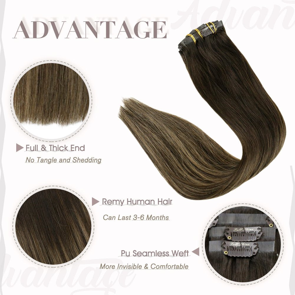 human hair clip ins