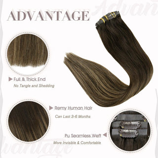 human hair clip ins
