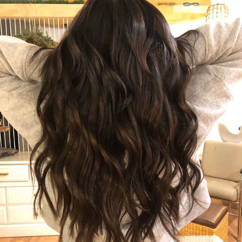 Full Shine Tape in Hair Extensions Remy Human Hair Darkest Brown (#2)