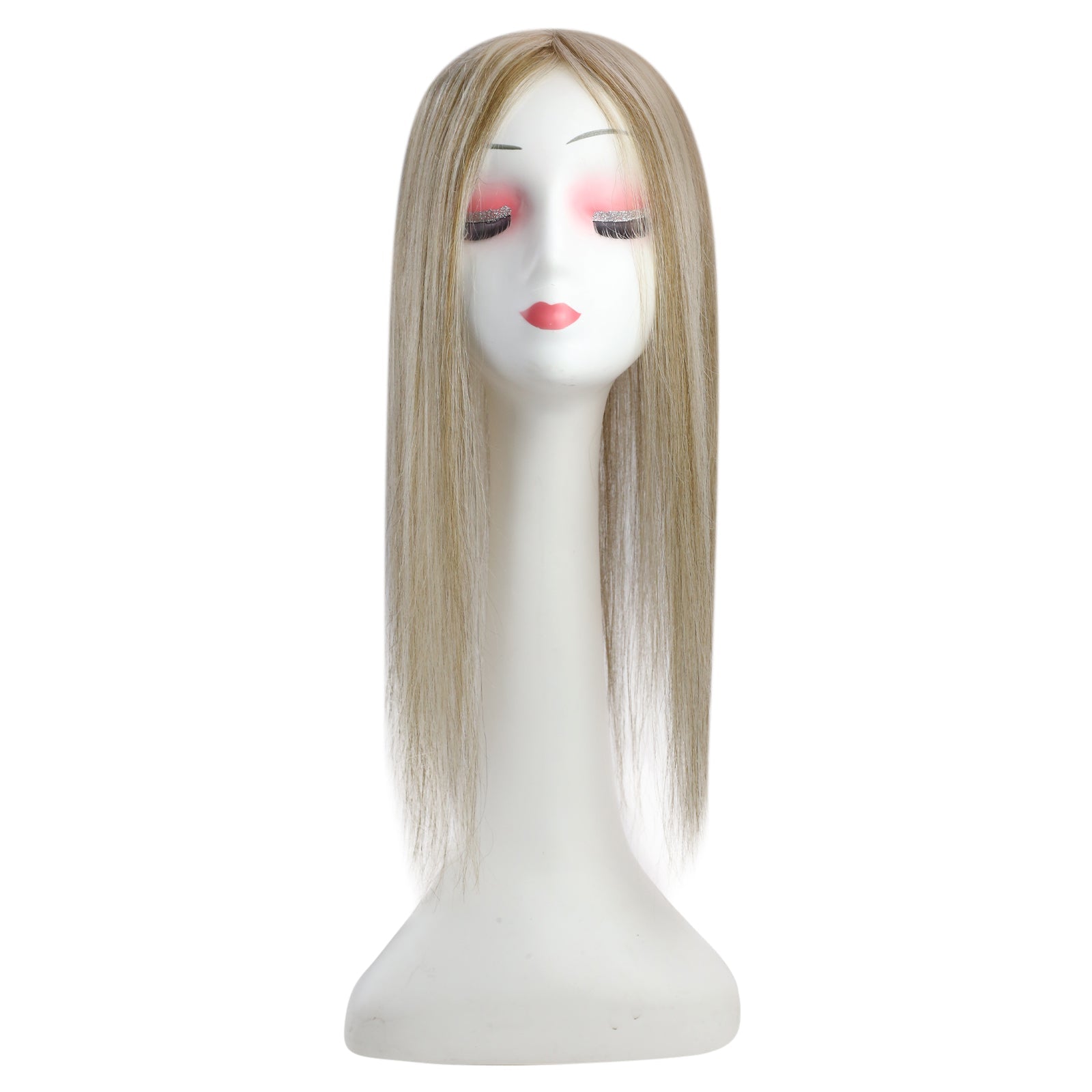 Full Shine Lace Human Hair Topper Piece 13cm*13cm For Women Highlights #P8/60
