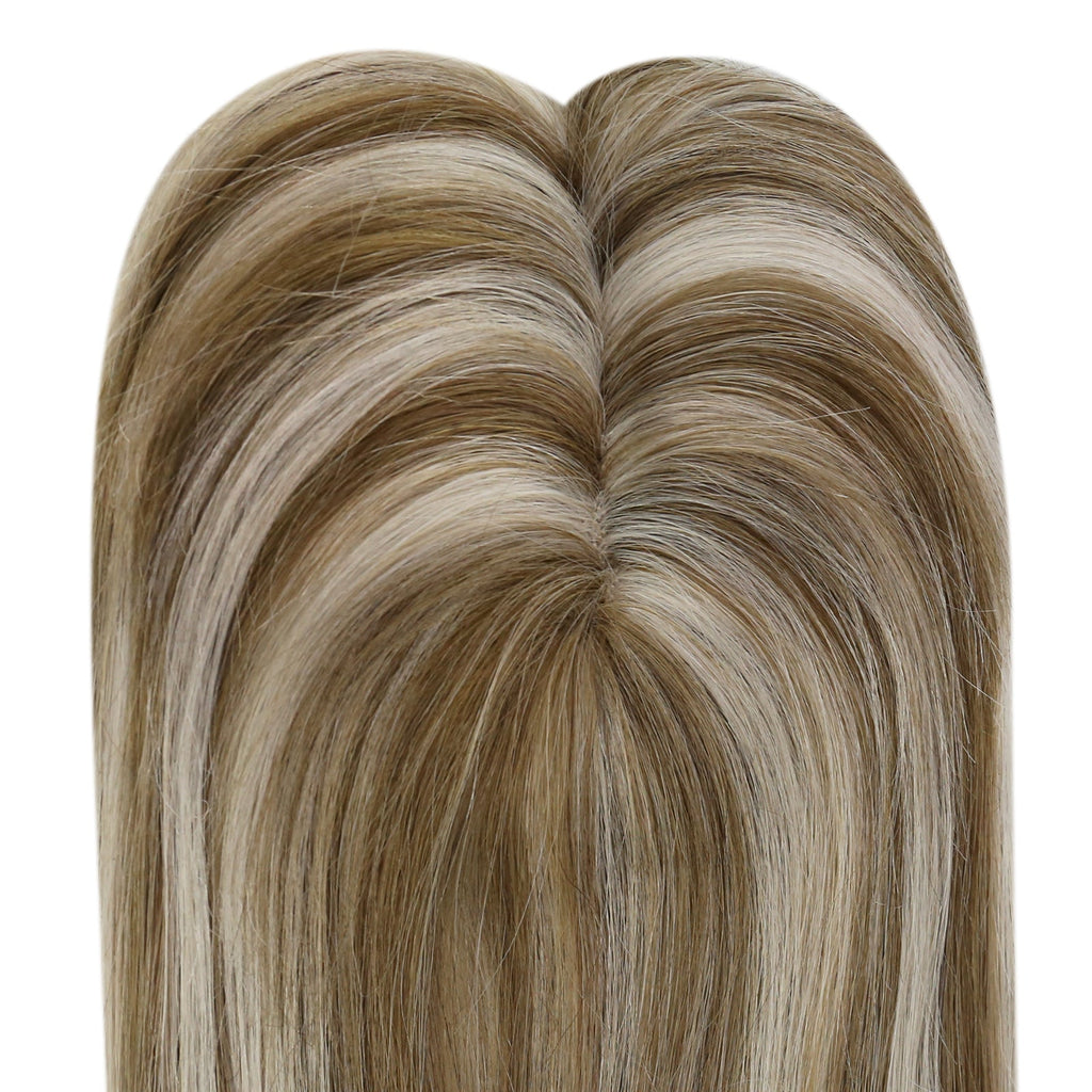Full Shine Lace Wig Toppers 3*5 Inch Lace Base Hairpiece Highlights #P8/60