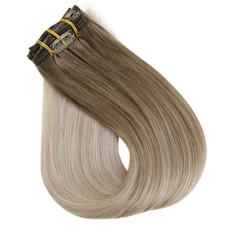 balayage extensions clip in human hair