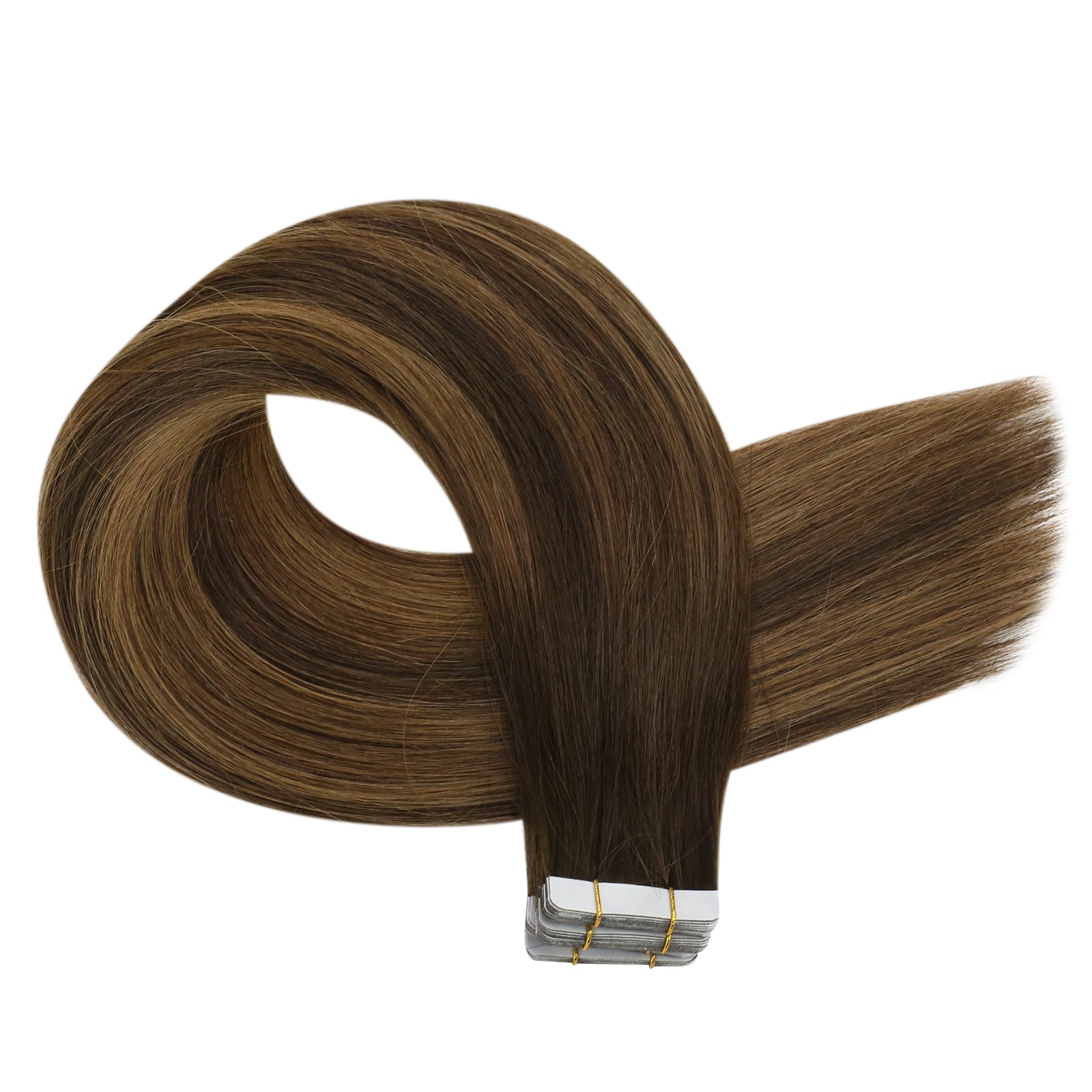 Full Shine Tape in Hair Extensions 100% Virgin Human Hair Balayage (#DU)