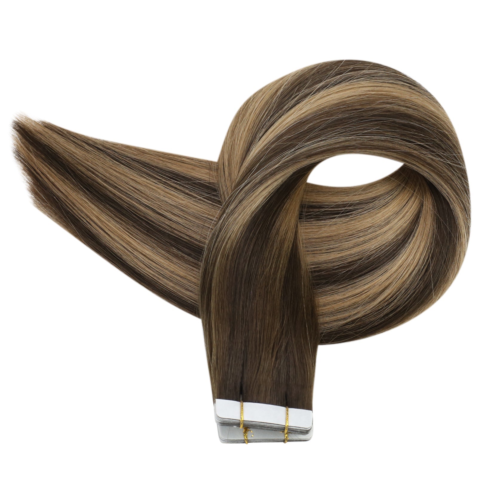 Full Shine Tape in Hair Extensions 100% Virgin Human Hair Balayage (#BM)