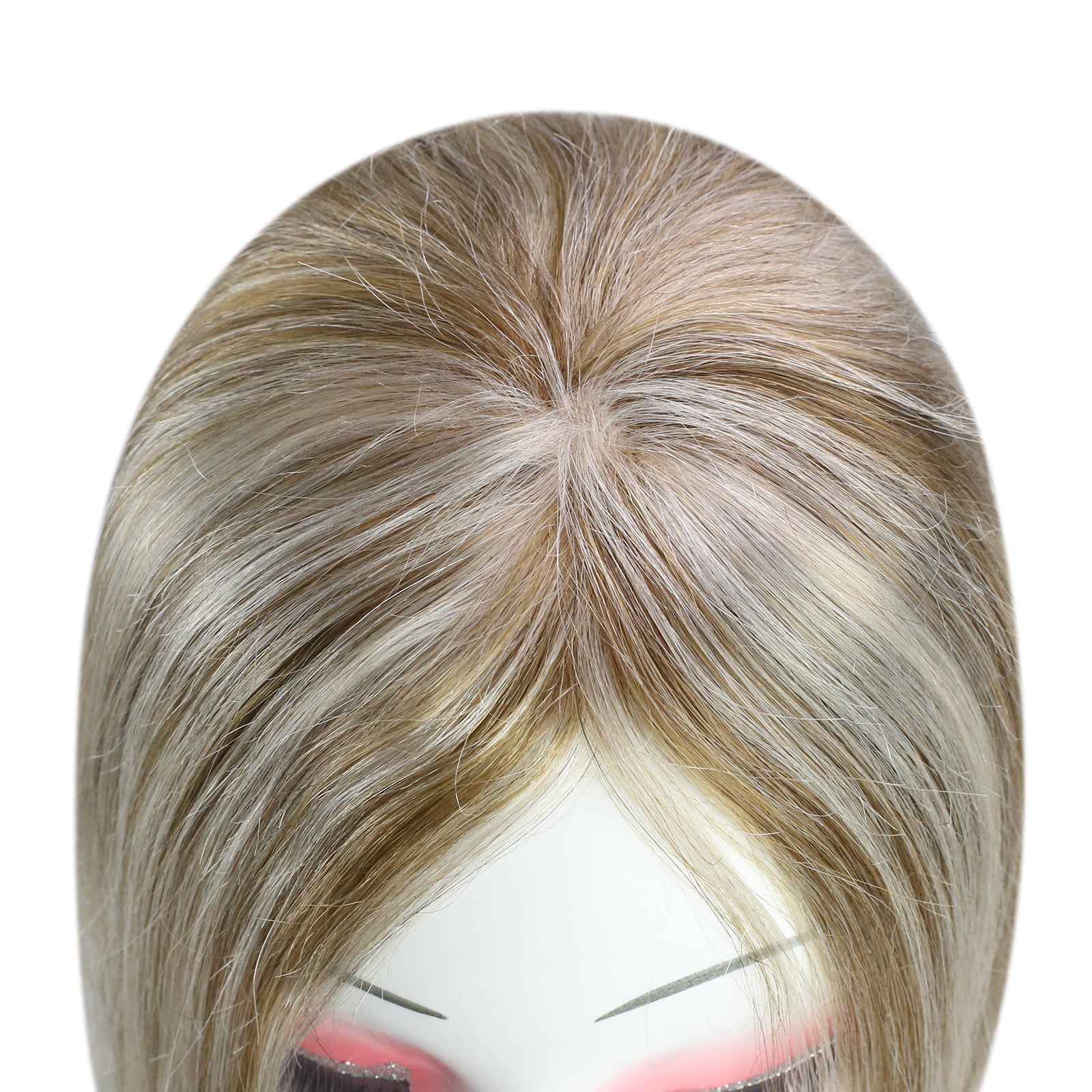 Full Shine Lace Human Hair Topper Piece 13cm*13cm For Women Highlights #P8/60