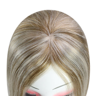 Full Shine Lace Human Hair Topper Piece 13cm*13cm For Women Highlights #P8/60