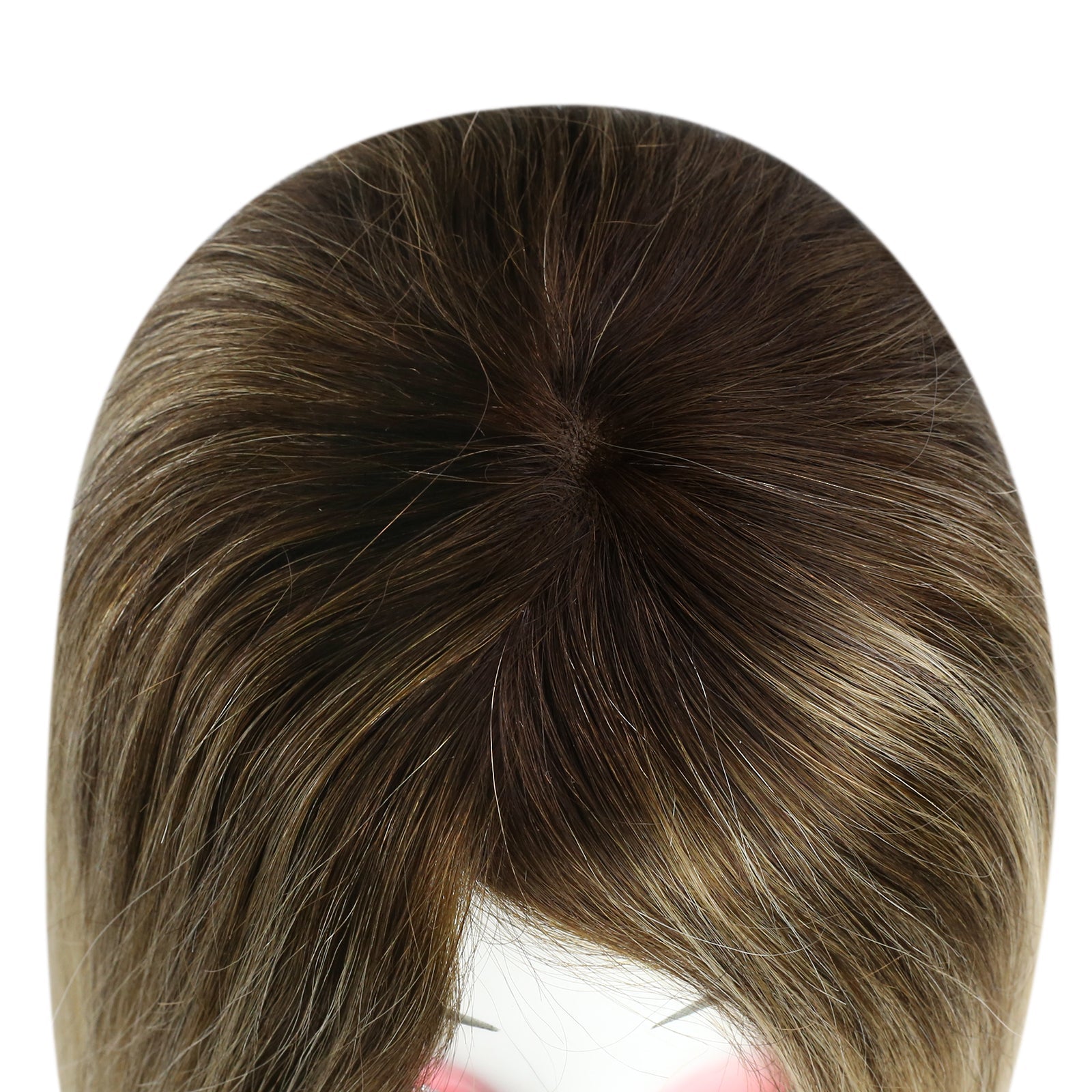 Full Shine Lace Human Hair Wig Toppers 13cm*13cm For Women Hair Loss Balayage #3/8/22
