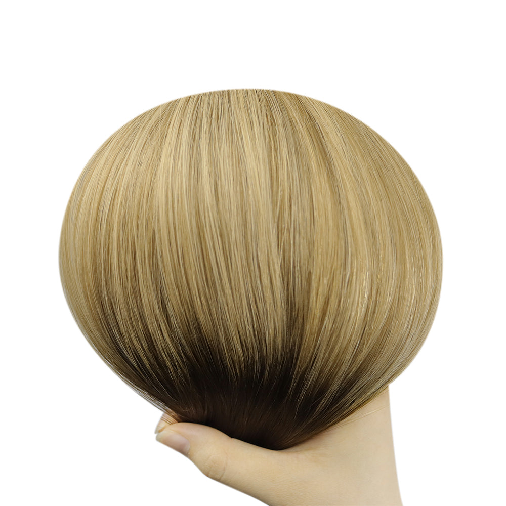 Full Shine Virgin Weft Brazilian 100% Human Hair Sew In Bundles Balayage Highlights (#3/8/22)
