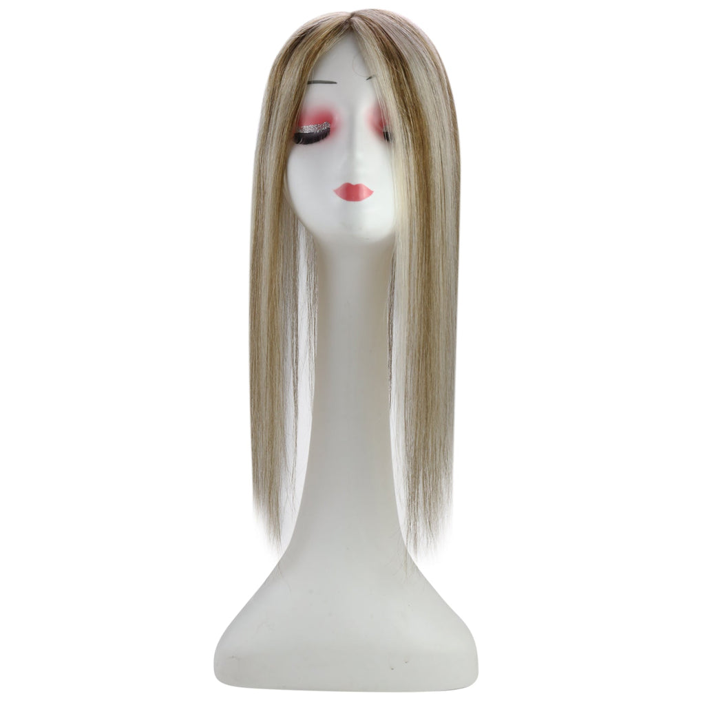 Full Shine Lace Wig Toppers 3*5 Inch Lace Base Hairpiece Highlights #P8/60