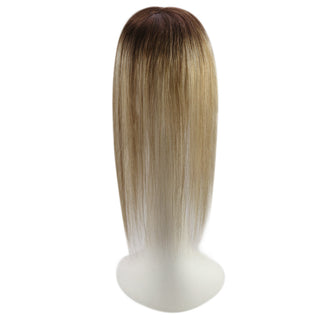 Full Shine Lace Wig Toppers 3*5 Inch Lace Base Hairpiece For Women Balayage #3/8/22