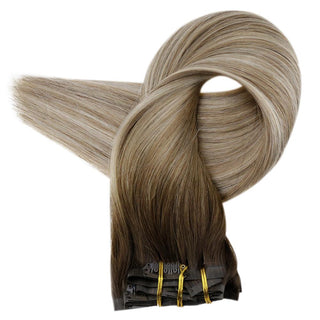 seamless clip in human hair extensions