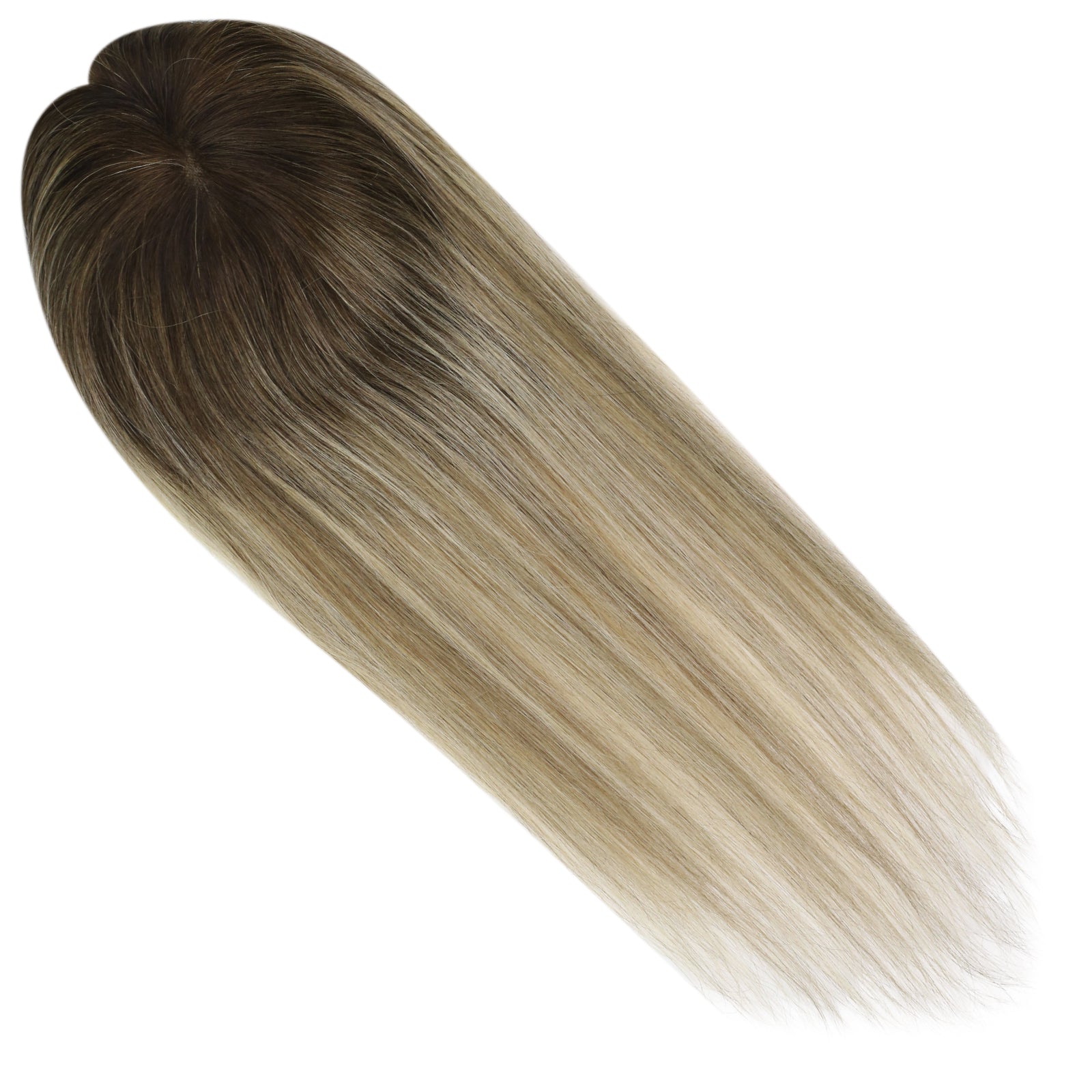 Full Shine Lace Human Hair Wig Toppers 13cm*13cm For Women Hair Loss Balayage #3/8/22