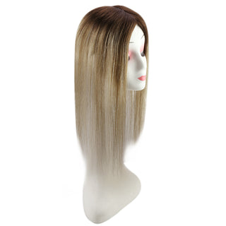 Full Shine Lace Wig Toppers 3*5 Inch Lace Base Hairpiece For Women Balayage #3/8/22