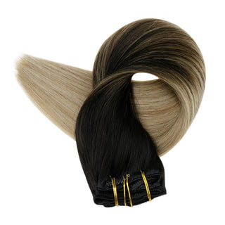 remy human hair extensions clip in