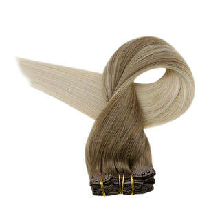 seamless clip in human hair extensions